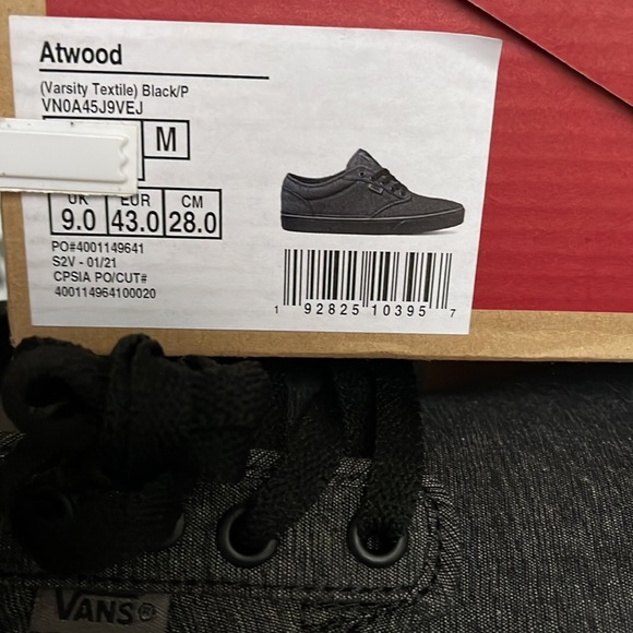 Vans Atwood Varsity Textile Black/P Men’s sneakers - Picture 16 of 16